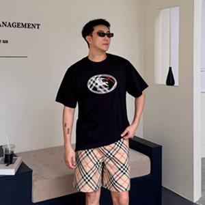 burberry check knight stamp cotton t-shirt