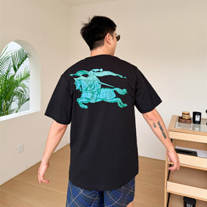 burberry heritage logo cotton t-shirt