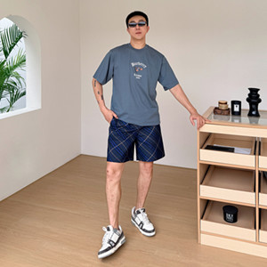 burberry check flag cotton t-shirt