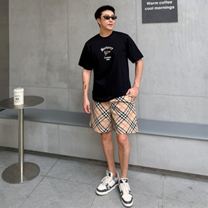 burberry check flag cotton t-shirt