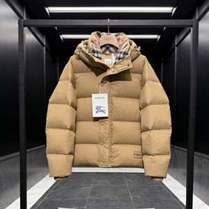 burberry check hooded puffer jacket