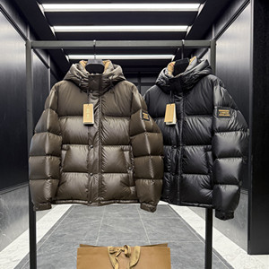 burberry check hooded puffer jacket