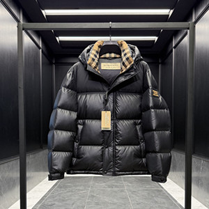 burberry check hooded puffer jacket