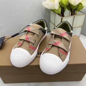 9A+ quality burberry children's vintage check coton sneakers shoes