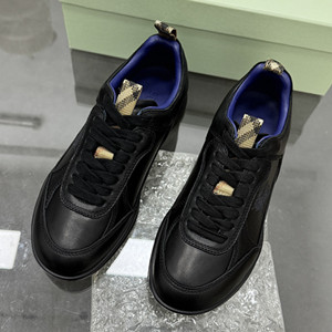 9A+ quality burberry leather matrix sneakers shoes