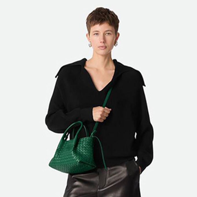 bottega veneta small pinacoteca intrecciato leather tote handbag #819004