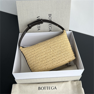 bottega veneta walkace raffia shoulder bag #786975