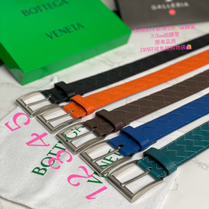 bottega veneta 3.5cm intreccio calfskin belt