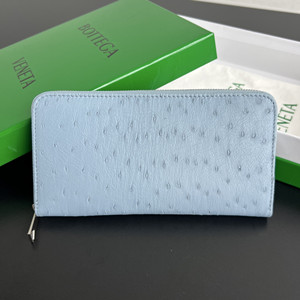 bottega veneta ostrich zip-around wallet #593217