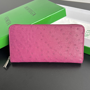bottega veneta ostrich zip-around wallet #593217
