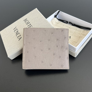 bottega veneta ostrich bi-fold wallet #605721