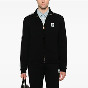 casablanca merino knit track jacket