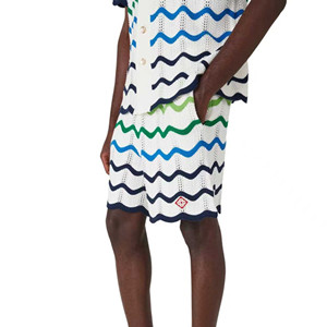 casablanca wave knitted shorts
