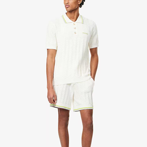 casablanca tennis boucle polo shirt