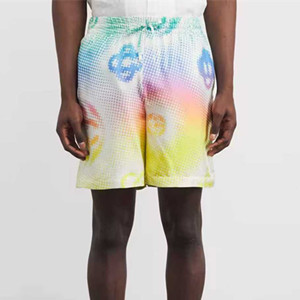 casablanca halftone logo silk shorts