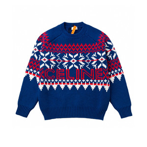 9A+ quality celine boxy wool sweater with snowflakes