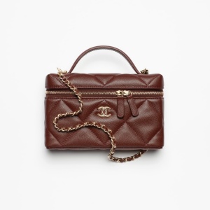 chanel 25k large quilted lp vanity case