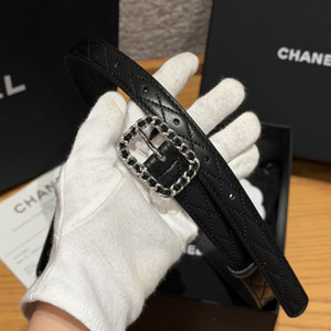 chanel 2.0cm quilted lambskin belt