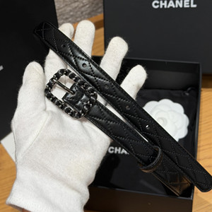 chanel 2.0cm quilted lambskin belt
