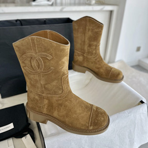 9A+ quality chanel mid-suede boots shoes