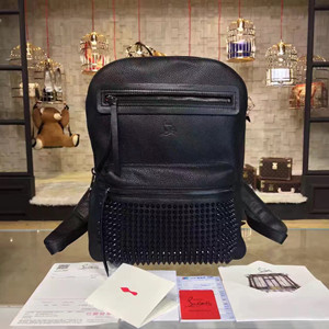 cl christian louboutin backpack black bag spikes togo