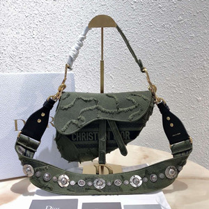 dior saddle camouflage embrodiered canvas bag