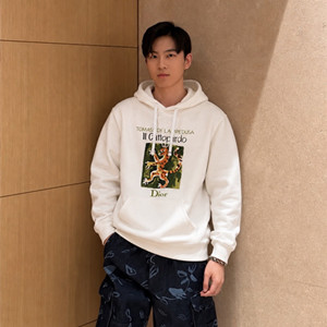 dior hooded sweatshirt with book cover
