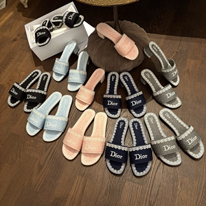 dior dentelle slide shoes