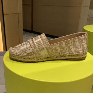 dior granville dior oblique embroidered cotton espadrille shoes
