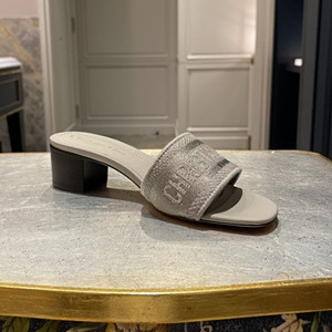 dior dway mule in embroidered cotton shoes