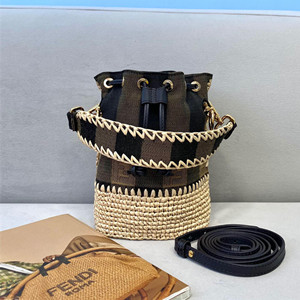 fendi mon tresor brown fabric mini-bag #153