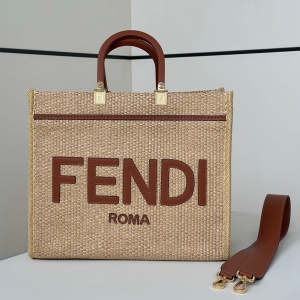 fendi sunshine large raffia tote bag #8389a