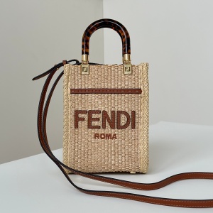 fendi sunshine large raffia tote bag #8389a