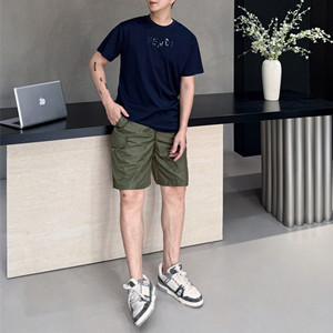 fendi dark blue cotton t-shirt