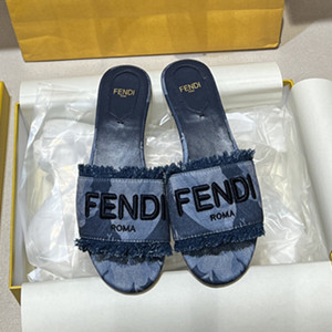 fendi denim slides shoes