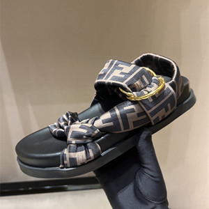 fendi brown satin sandals
