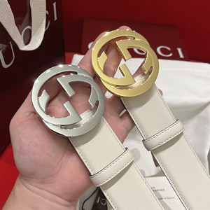 gucci 4.0cm calfskin belt with interlocking g buckle