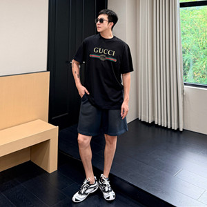 gucci silk blend jersey t-shirt with print