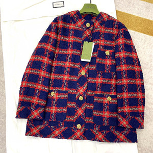 9A++ quality gucci check tweed jacket with gg buttons