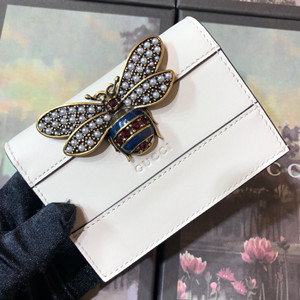 gucci queen margaret leather card case wallet #476072