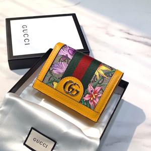 gucci ophidia gg flora card case wallet #523155