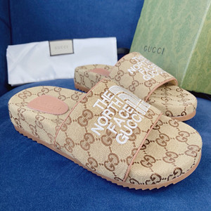 9A+ quality gucci x the north face gg slide shoes