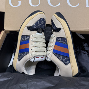 9A+ quality gucci women's gg crystal screener sneaker shoes