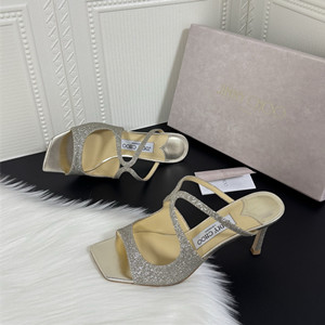 jimmy choo 7.5cm anise patent leather mules