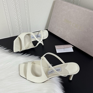 jimmy choo 7.5cm anise patent leather mules