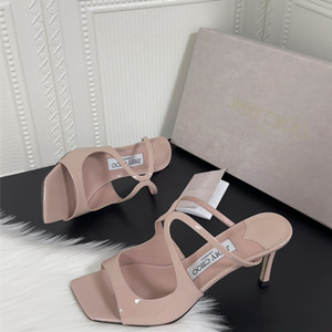 jimmy choo 7.5cm anise patent leather mules