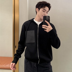 loewe zip-up hoodie in wool