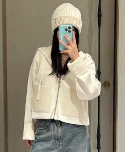 loewe zip-up hoodie in wool