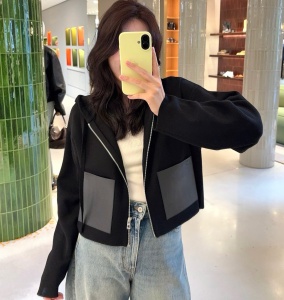 loewe zip-up hoodie in wool