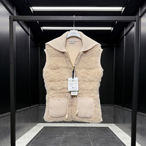moncler wool & cashmere blend down vest